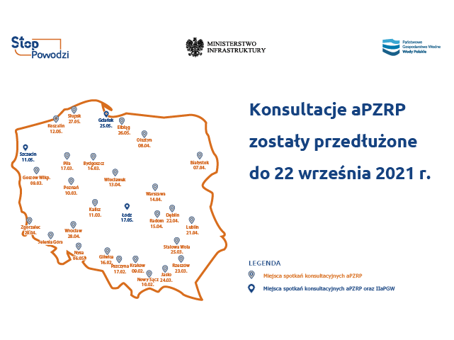 Uwaga! Konsultacje społeczne aPZRP przedłużone do 22 września 2021 r.